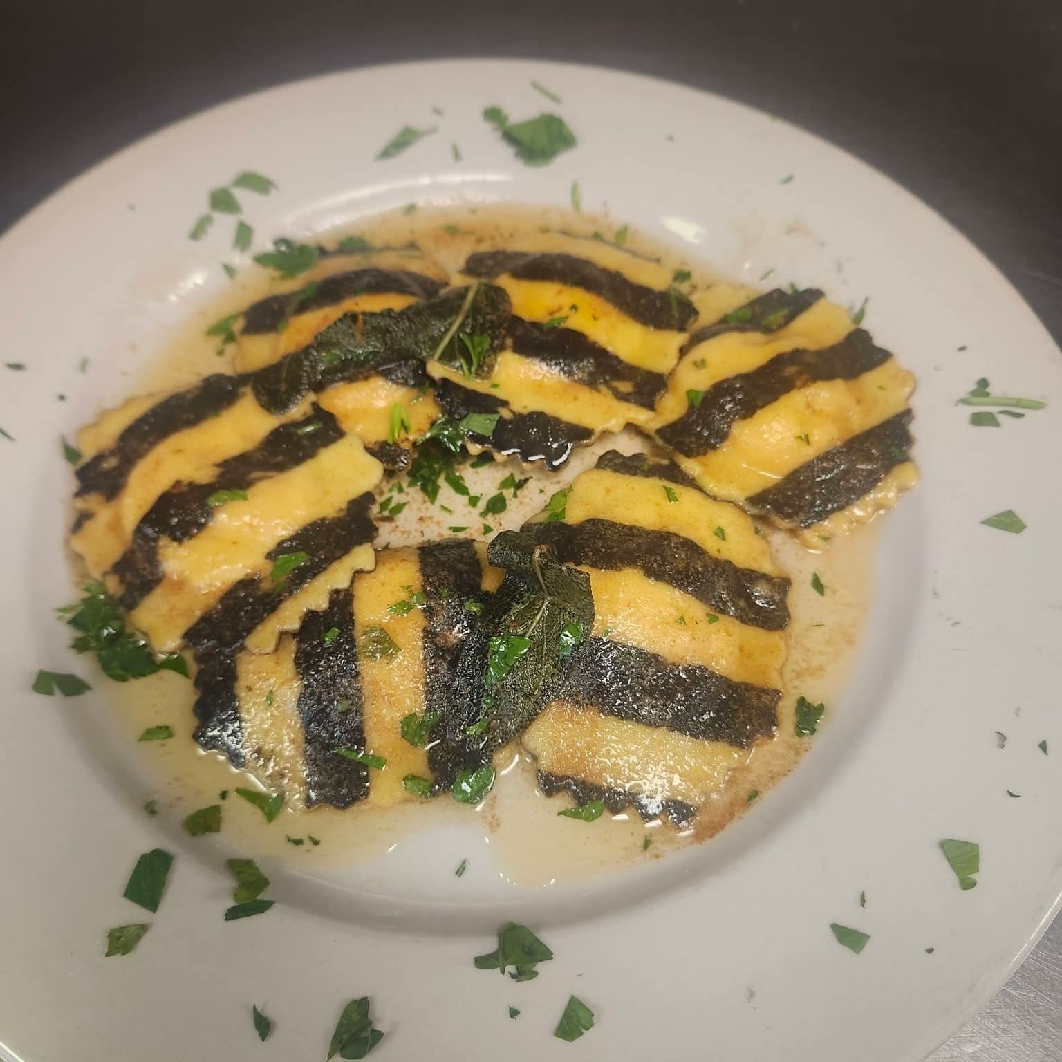 Lobster Ravioli In Vodka Sauce Or Alfredo.