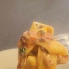 Pappardelle Bolognese.