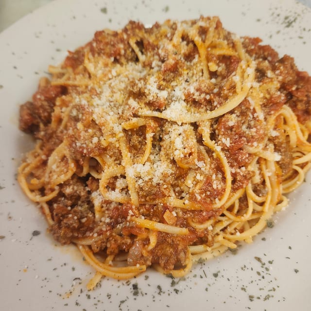 Meat Sauce Pasta.