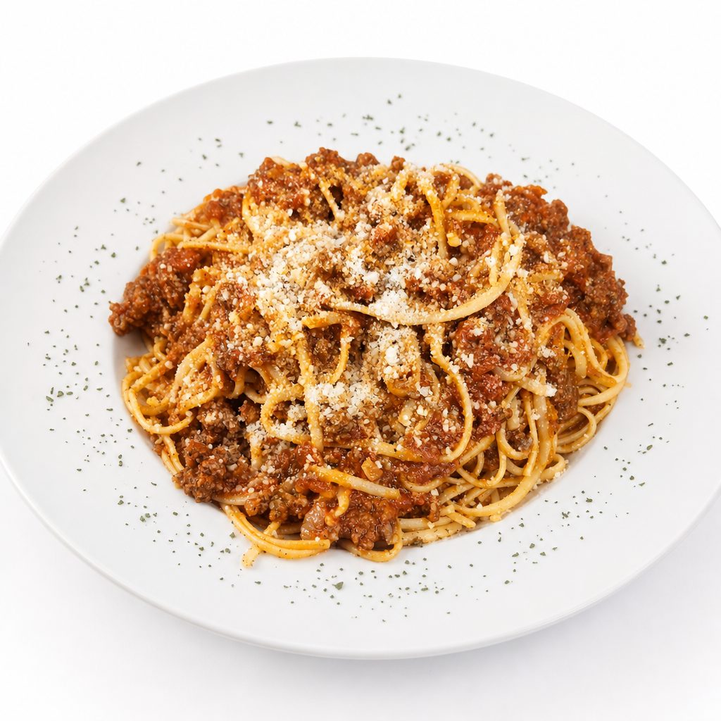 Meat Sauce Pasta.