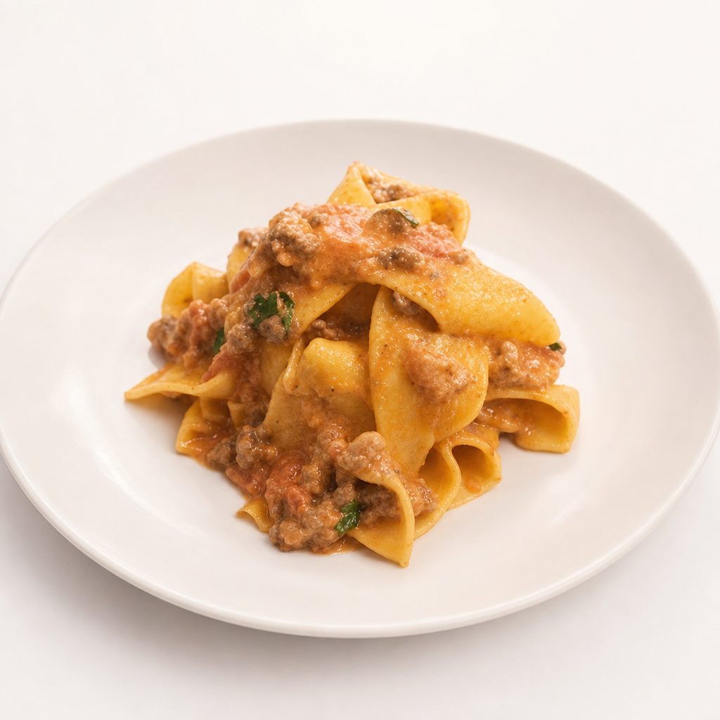 Pappardelle Bolognese.