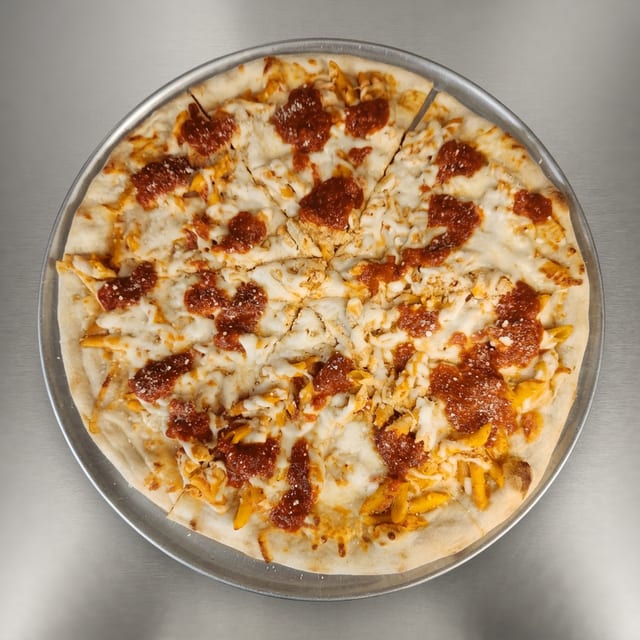 Baked Ziti Pizza.