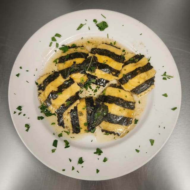 Lobster Ravioli In Vodka Sauce Or Alfredo.